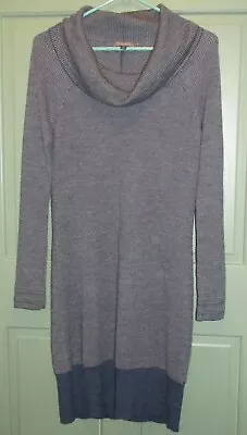 Toad&Co. Women's Merino Wool Striped Cowl Neck Uptown Sweater Dress Size Small • $25