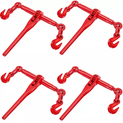 VEVOR 4PCS Chain Binder Ratchet Load Binder 3/8 - 1/2  9215lbs For Tie Down • $92.99