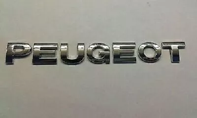 New Chrome 3D Self-adhesive Car Letters Badge Emblem Sticker Spelling PEUGEOT • £8.99