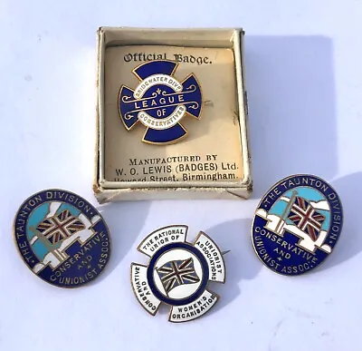 £12 • Buy 4x Old Pre War Conservative Party Political Enamel Badges