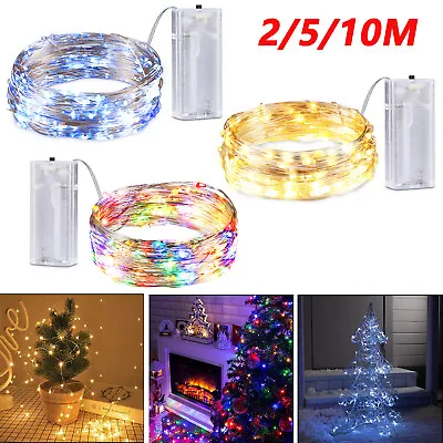 20-100 LEDS Battery Operated Mini LED Copper Wire String Fairy Lights W/ On-off • $5.45