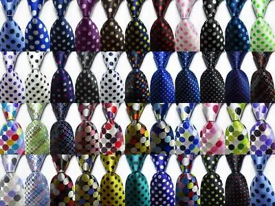 New ClassicTies Polka Dot JACQUARD WOVEN 100% Silk Men's Tie Necktie • $8.99