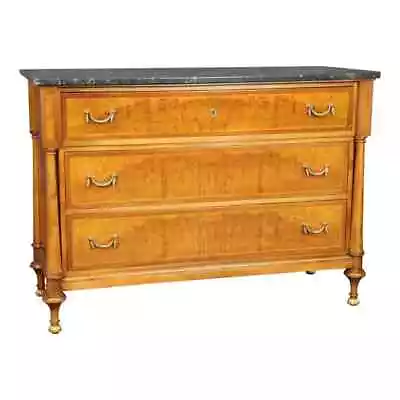 Gorgeous Solid Cherry Signed Francesco Molon Marble Top Butlers Commode Desk • $2495