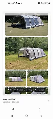 Kampa Air Tent 6 Person.Immaculate . Comes With Carpet Pumps Pegs Elect Cable. • £150