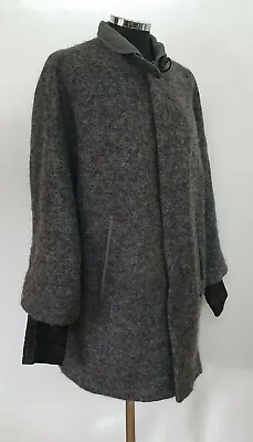 G Star Grey Winter Coat Medium 12/14/16 Wool Mohair Blend Oversize Cocoon Loose  • £33.95
