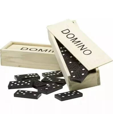 £2.75 • Buy Kidz Wooden Box Dominoes Set Toy Traditional Classic Children 28 Domino Kids Fun