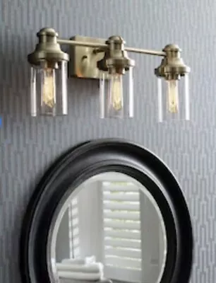 Allen + Roth Ivy 3-Light Champagne Transitional Vanity Light Bar Fixture New • $64.99