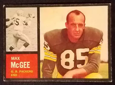 1962 Topps #67 Max McGee SP Green Bay Packers VG-EX (corner Creased) • $10.99