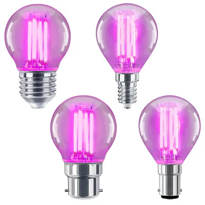 PURPLE LED Golf Ball 4W Light Bulb Modern G45 Coloured Lamps E14 B22 E27 B15 • £7.99