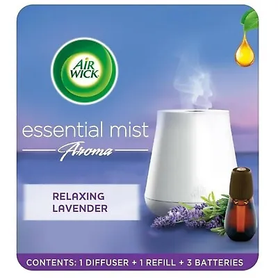 £12.99 • Buy Air Wick Mist Diffuser Lavender Essential Oils Freshener 1 Gadget & Refill 20ml