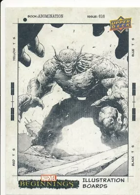 IB40 ABOMINATION 2022(2023) Upper Deck Marvel Beginnings ILLUSTRATION BOARDS • $4.99