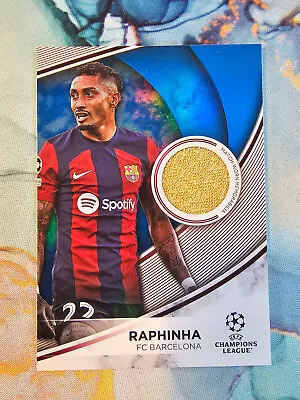 Raphinha Match Worn Patch 2023/24 Topps UEFA Club Competitions • £20