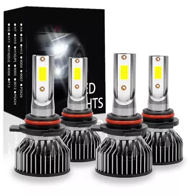 9005 + 9006 LED Headlight Kit Combo Bulbs 6500K High Low Beam Super White Bright • $26.09