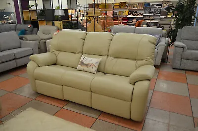 G Plan Mistral 3 Seater Power Recliner Sofa Capri Leather Furniture Village • £1499