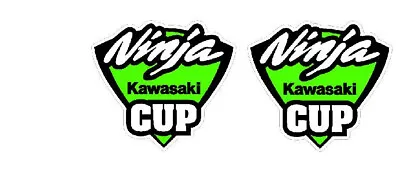 KAWASAKI NINJA CUP Exterior Stickers Motorbike Decal X2 • £4.99