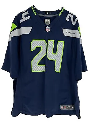 NFL Seattle Seahawks Marshawn Lynch #24 Nike On Field Jersey Mens Sz XXL 2XL • $59.49