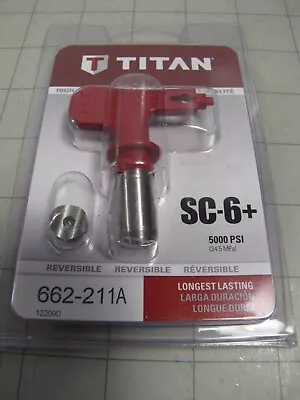 Titan SC-6+ 662-211A Reversible Airless Spray Tip 5000 PSI NEW • $28.79