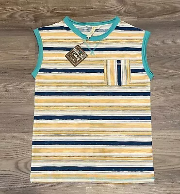 New Matilda Jane Boys’ BEST SUMMER EVER Shirt Size 10 Sleeveless Striped Tee NWT • $14.95