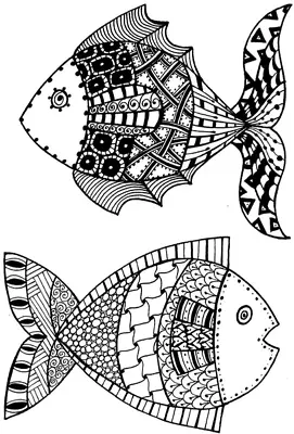 Zendoodle Fish Clear Stamp Set - Lindsay Mason Designs • £5.99