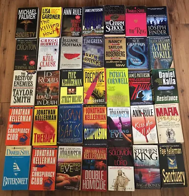 Mix Lot Of 10 Suspense Crime Mystery Thriller Fiction Paperback Books Random • $17.99