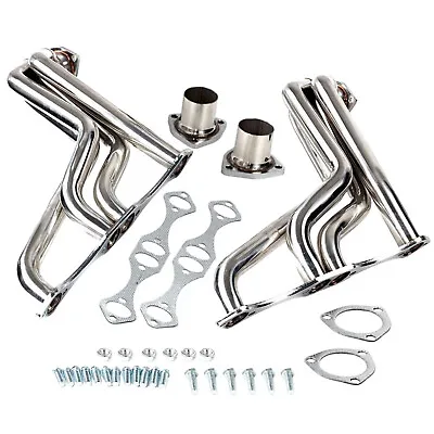 H60054BK Stainless Steel Fat Fenderwell Headers For 1935-1948 SBC Chevy 283-35s6 • $184.23