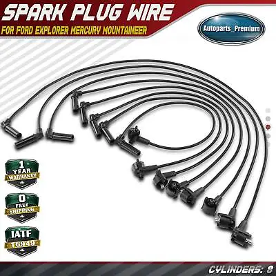 $37.99 • Buy 8x Spark Plug Wire Sets For Ford Explorer Mercury Mountaineer 1998-2000 V8 5.0L