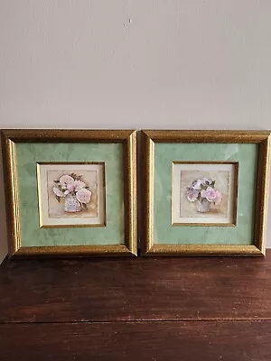 Set Of 2 C. Winterle Olson Floral Rose Framed Prints Rose II & Rose III Wall Art • $35.99