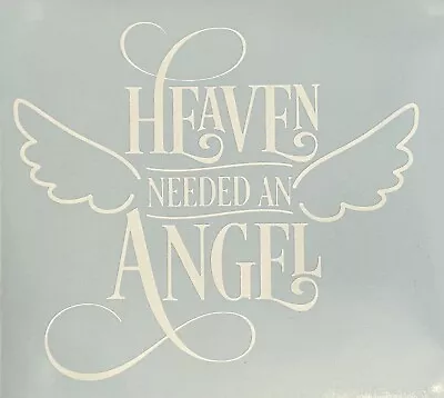 £3.25 • Buy Heaven Needed An Angel Box Frame Vinyl Decal Sticker. Wall Art Memorial