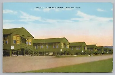 Camp Pendleton CA~US Marine Corps Training Center~Base Hospital~WWII Linen 1940s • $8.20