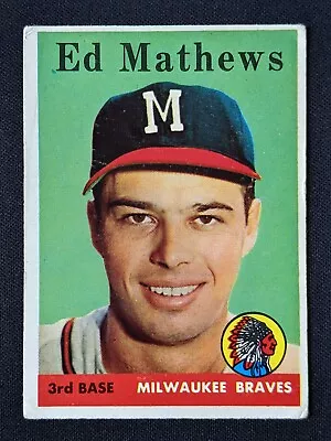 1958 Topps  Baseball Ed Mathews #440 - VG • $26