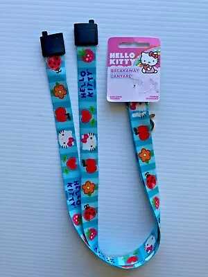 Hello Kitty Sanrio Breakaway Lanyard With Clip For ID Holder Or Keys Blue Green • $5.95