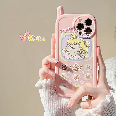 Pink Sailor Moon Simple Case Fr IPhone 15 Plus 14 13 12 Mini Pro Max Cover 2024 • $9.99