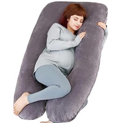 $35.92 • Buy U Shaped Pregnancy Pillow, Maternity Body Pillow For Back, Legs And Belly (Grey)