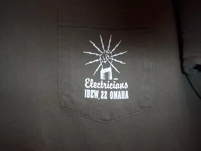 OMAHA NE UNION LOCAL 22 ELECTRICIANS IBEW 22 OMAHA Brown L T Shirt • $13.12