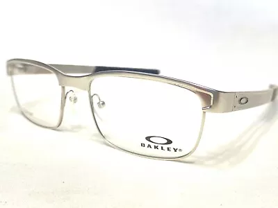 NEW Oakley Surface Plate OX5132-0352 Mens Satin Chrome Eyeglasses Frames 52/18 • $139.99