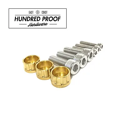 HUNDRED PROOF HARDWARE D15b D16 D16z6 Distributor Bolt Kit Honda Acura [Gold] • $19.99