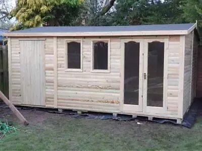 Summer House Combi Shed Summerhouse Heavy Duty Garden Room Office Workshop  16mm • £2600