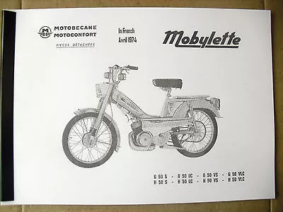 Mobylette/Moped/Series/ H50 / G50 / In French/ Parts Book With Exploded Diagrams • $16.02