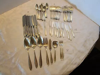 Antique Flatware Silverplate 79 Pc. Set R Wallace  Hostess   1920's No Monogram • $199