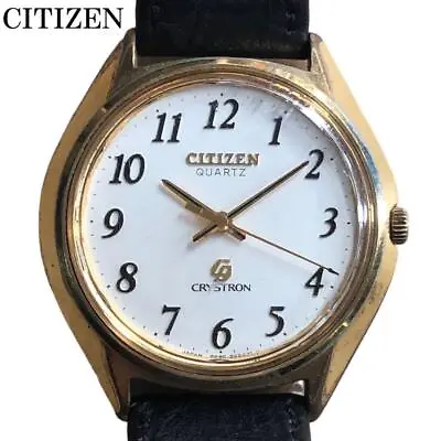 $121 • Buy I502-3 Citizen Crystron Quartz Rarity Antique Gold