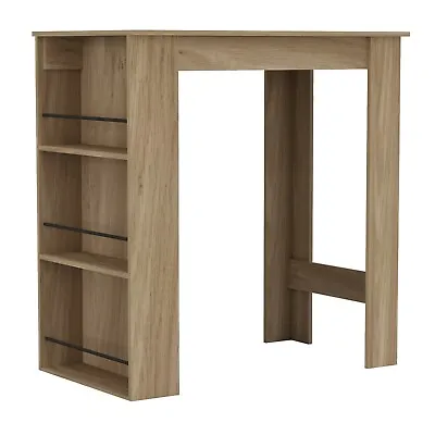 3 Tier Dining Bar Coffee Kitchen Island Table Open Storage Shelves Living Room • £49.99