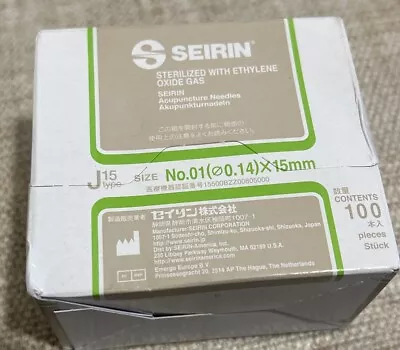 SEIRIN Acupuncture J15 Type 100 Pieces Needles Japan (1H) • £24.99