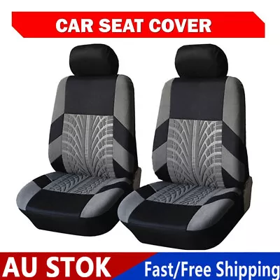 For Toyota For Corolla Black & Gray Front Seat Covers Protector Cloth Washable • $38.95