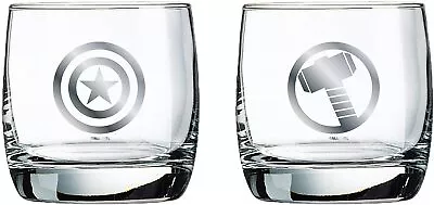 $29.99 • Buy Marvel Avengers “Captain America & Thor” 2pk 10oz. Glass Set