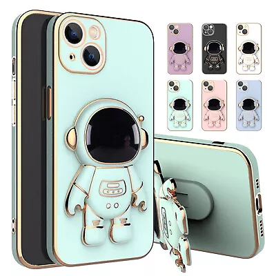 $13.35 • Buy Case For IPhone 14 13 12 Pro Max 11 XR XS 78 Astronaut Plating Stand Girls Cover