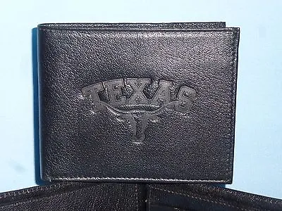 TEXAS LONGHORNS   Leather BiFold Wallet   NEW   Black • $5