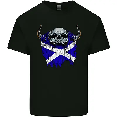 £8.75 • Buy Scotland Flag Skull Scottish Biker Gothic Mens Cotton T-Shirt Tee Top
