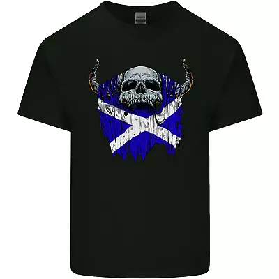 £8.75 • Buy Scotland Flag Skull Scottish Biker Gothic Mens Cotton T-Shirt Tee Top