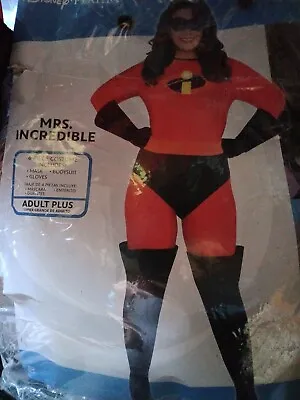 Incredibles Mrs  Incredible Disguise Costume Size Adult Plus  • $25