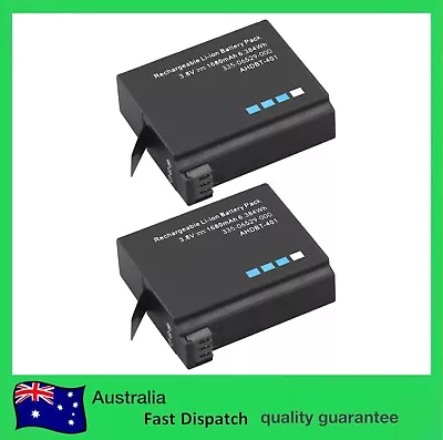 2x 1800mAh Battery GoPro Rechargeable Battery For GoPro HERO4 - AHDBT-401 • $29.90